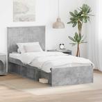 vidaXL Bedframe Betonnen Grijs 90 x 190 cm Massief, Verzenden
