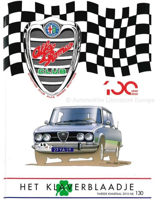 2010 ALFA ROMEO CLUB HET KLAVERBLAADJE 130 NEDERLANDS, Boeken, Auto's | Folders en Tijdschriften