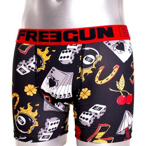 FreeGun Polyester Boxershorts Underwear Lucky Zwart Rood, Kleding | Heren, Sportkleding, Rood, Maat 46 (S) of kleiner, Nieuw, Vechtsport