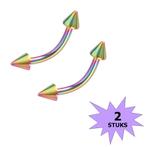 Fako Bijoux® - Wenkbrauw Piercing - Spike - 3mm -, Verzenden, Nieuw