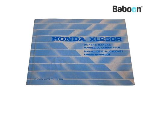 Instructie Boek Honda XL 250 R (XL250R) English, French,, Motos, Pièces | Honda, Envoi