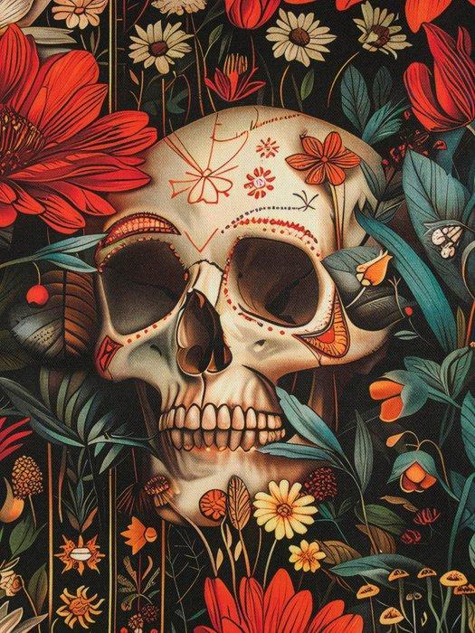Gratis verzending! TexStilArt - CALAVERA - Exclusief textiel, Antiek en Kunst, Antiek | Tapijten, Tafelkleden en Textiel