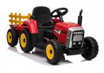 Elektrisch bestuurbare tractor met aanhanger - rood