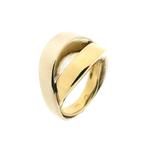 Bicolor gouden fantasie ring (witgoud, gouden ring), Handtassen en Accessoires, Ringen, Gebruikt, Overige kleuren, Ophalen of Verzenden