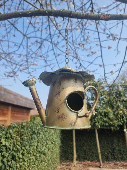 Figurine - BIrdhouse - garden ornate - Fer, Antiek en Kunst, Curiosa en Brocante