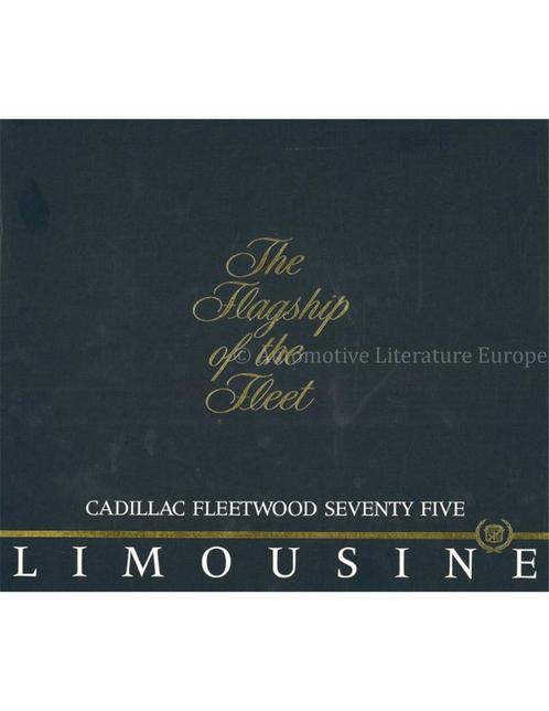 1986 CADILLAC FLEETWOOD SEVENTY FIVE LIMOUSINE BROCHURE EN.., Livres, Autos | Brochures & Magazines, Enlèvement ou Envoi
