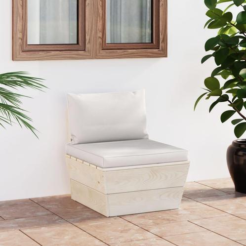 vidaXL Tuinmiddenbank met kussens pallet geïmpregneerd, Tuin en Terras, Tuinsets en Loungesets, Nieuw, Verzenden