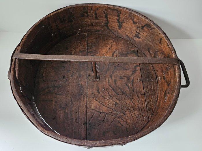 Houtbak / Graanmaat - Maatbeker - Hout, Antiek en Kunst, Antiek | Overige Antiek