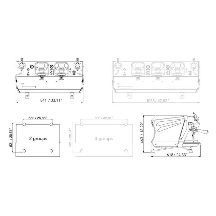 Espressomachine | AVIATOR | Wit | Automatisch | 2 Groepen |, Articles professionnels, Horeca | Équipement de cuisine, Envoi