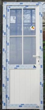 pvc buitendeur , achterdeur ,deur 82 x 222 creme ral 9001, 80 tot 100 cm, 215 cm of meer, Nieuw, Ophalen of Verzenden