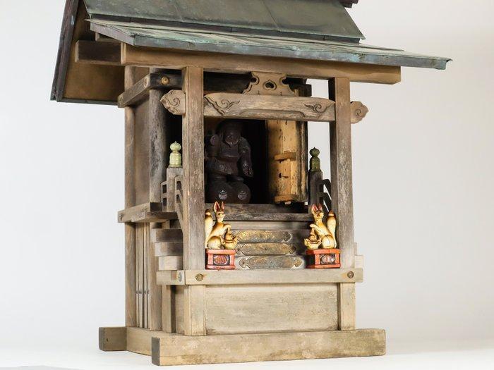Altaar - Grote Shrine met Daikokuten en Inari Fox Figuren -, Antiek en Kunst, Antiek | Overige Antiek