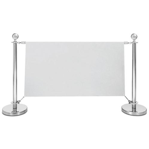 Banner-/Afzetpalen | Verchroomd | Doekbreedte 131cm |, Zakelijke goederen, Horeca | Keukenapparatuur, Nieuw in verpakking, Verzenden