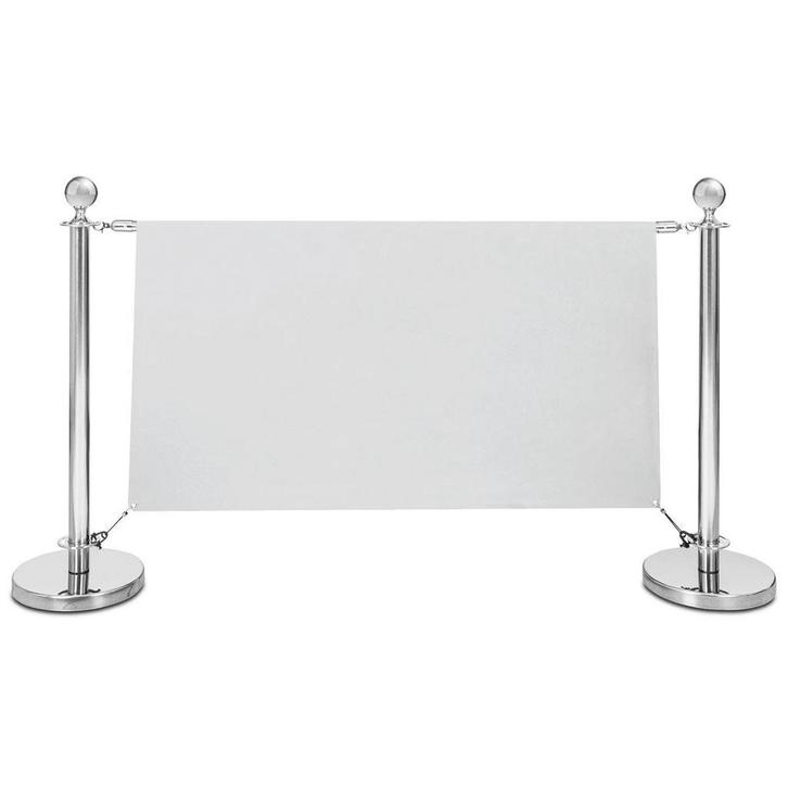 Banner-/Afzetpalen | Verchroomd | Doekbreedte 131cm |, Zakelijke goederen, Horeca | Keukenapparatuur, Nieuw in verpakking, Verzenden
