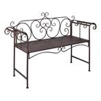 vidaXL Tuinbank 132 cm staal antiekbruin, Tuin en Terras, Verzenden, Nieuw