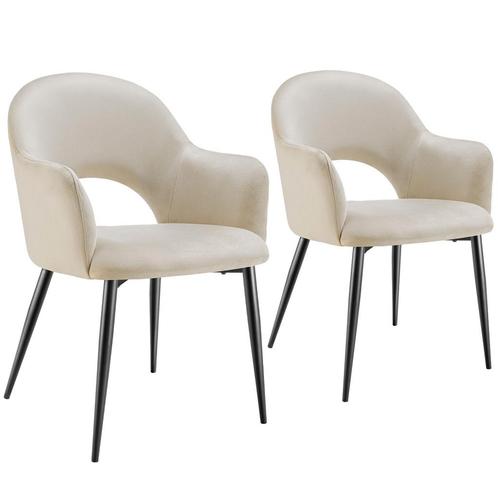 tectake Eetkamerstoel Sachel, fluweellook, gestoffeerd, 120, Huis en Inrichting, Stoelen, Verzenden