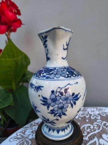 Flasque - Pichet à lait en porcelaine bleue et blanche des