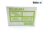 Instructie Boek Suzuki GN 250 1984-1997 (GN250 NJ42A), Motos
