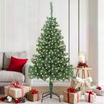 vidaXL Kunstkerstboom met LED -striplichten Groen 180 x 40, Diversen, Verzenden, Nieuw