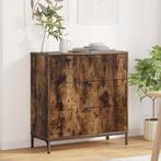 vidaXL Dressoir met lade Gerookt eiken 79.5 x 33 x 82 cm, Huis en Inrichting, Verzenden, Nieuw