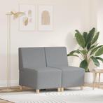 vidaXL Sofa Stoel Licht Grijs 55 cm Stof 2 pcs Lichtgrijs, Verzenden, Nieuw