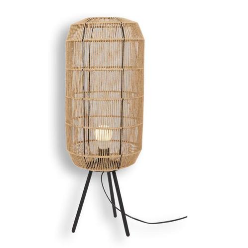 Tafellamp - jute - 40 watt | Ø 25 x 70 cm, Huis en Inrichting, Tafels | Eettafels, Nieuw, Verzenden