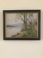 André-Léon Vivrel (1886-1976) - Le chemin en bord de Seine