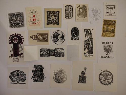 LOTTO di 52 EXLIBRIS E P.F. STAMPATI DA INCISORI, Antiek en Kunst, Antiek | Boeken en Manuscripten