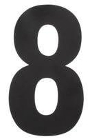 Intersteel Huiscijfer 8 300 mm rvs/mat zwart, Huis en Inrichting, Ophalen of Verzenden, Nieuw