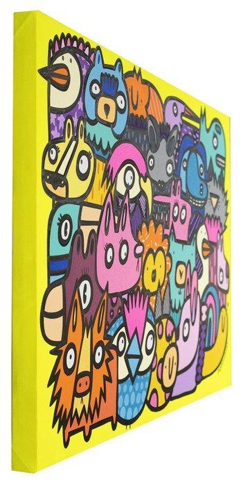 Kev Munday - Neon Animal Pack, Antiquités & Art, Art | Peinture | Moderne