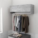 vidaXL Kledingkast 100x32,5x35 cm bewerkt hout betongrijs, Huis en Inrichting, Kasten | Kleerkasten, Verzenden, Nieuw