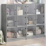 vidaXL Boekenkast met deuren 136x37x109 cm bewerkt hout, Verzenden, Nieuw