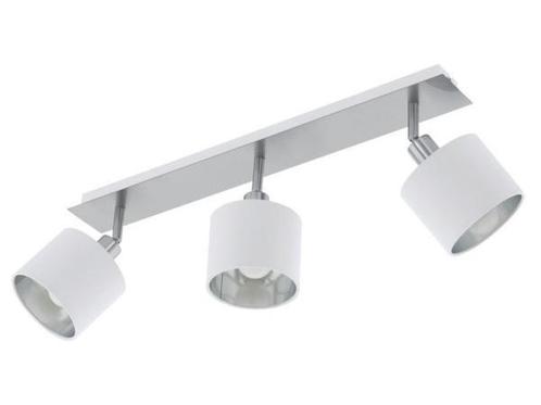 Veiling - EGLO Valbiano plafondspot 3-lichts wit/nikkel-mat, Huis en Inrichting, Lampen | Spots