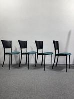 Stoel - Set van vier postmoderne stoelen - Leder, Metaal,, Antiek en Kunst