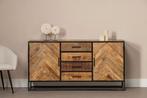 Dressoir Mangohout Gwenn 165 cm, Huis en Inrichting, Kasten | Dressoirs, Verzenden, Nieuw