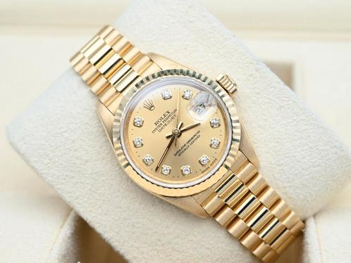 Rolex Lady-Datejust Ref. 69178 Year 1988 (Full Set), Handtassen en Accessoires, Horloges | Dames, Goud, Zo goed als nieuw, Goud