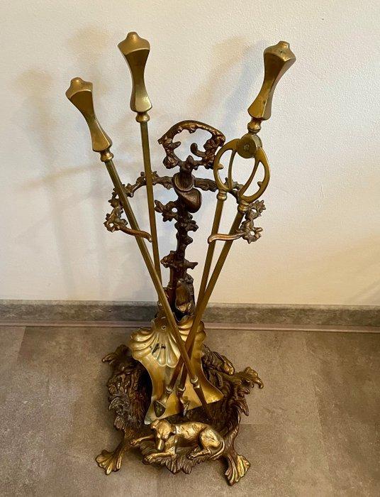 Openhaard accessoire (4) - Messing, Antiek en Kunst, Curiosa en Brocante