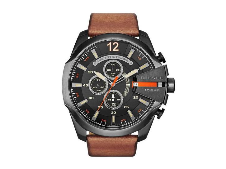 Diesel Mega Chief DZ4343 - Herenhorloge - Quartz -, Handtassen en Accessoires, Horloges | Heren, Zo goed als nieuw, Verzenden