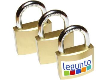 Veiling - 3x legunto® gelijksluitend hangslot met sleutel beschikbaar voor biedingen