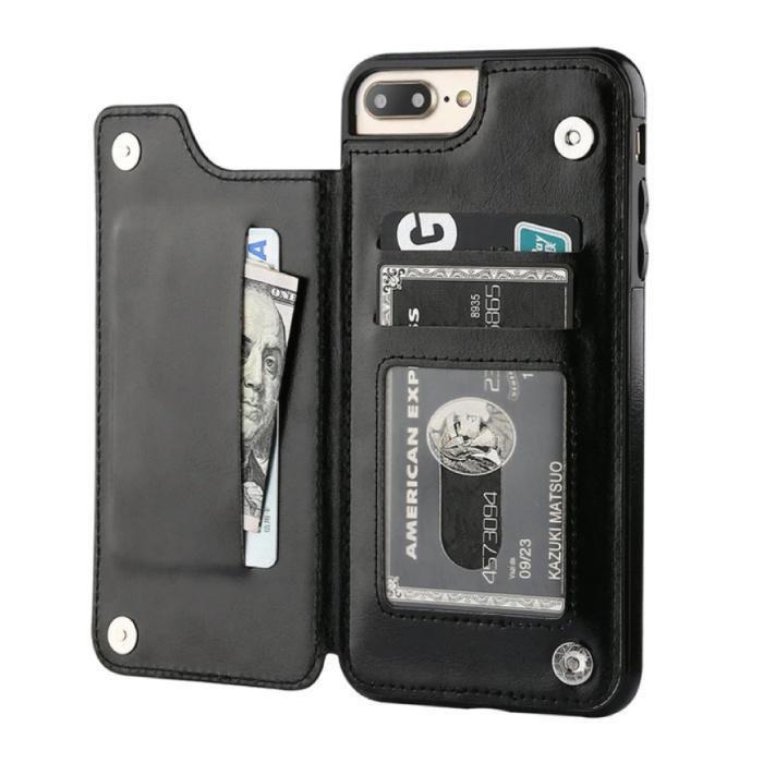 Retro iPhone 6 Leren Flip Case Portefeuille - Wallet Cover, Télécoms, Téléphonie mobile | Housses, Coques & Façades | Apple iPhone