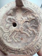 Romain antique Lampe à huile en terracotta avec Apollo Avec, Verzamelen