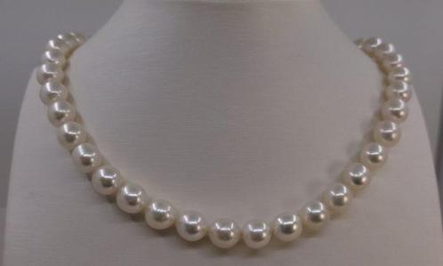 Halsketting 9x9,5mm Akoya-parels, Handtassen en Accessoires, Kettingen