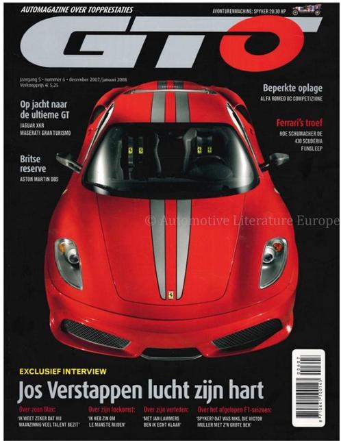 2007/2008 GTO MAGAZINE 06 NEDERLANDS, Livres, Autos | Brochures & Magazines, Enlèvement ou Envoi