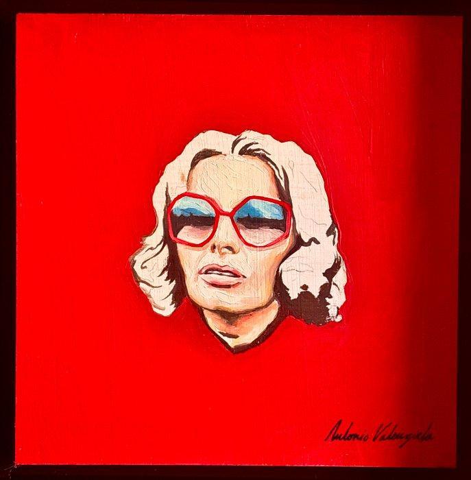 Antonio Valenzuela - Red Sofía (Sofía Loren), Antiek en Kunst, Kunst | Schilderijen | Modern
