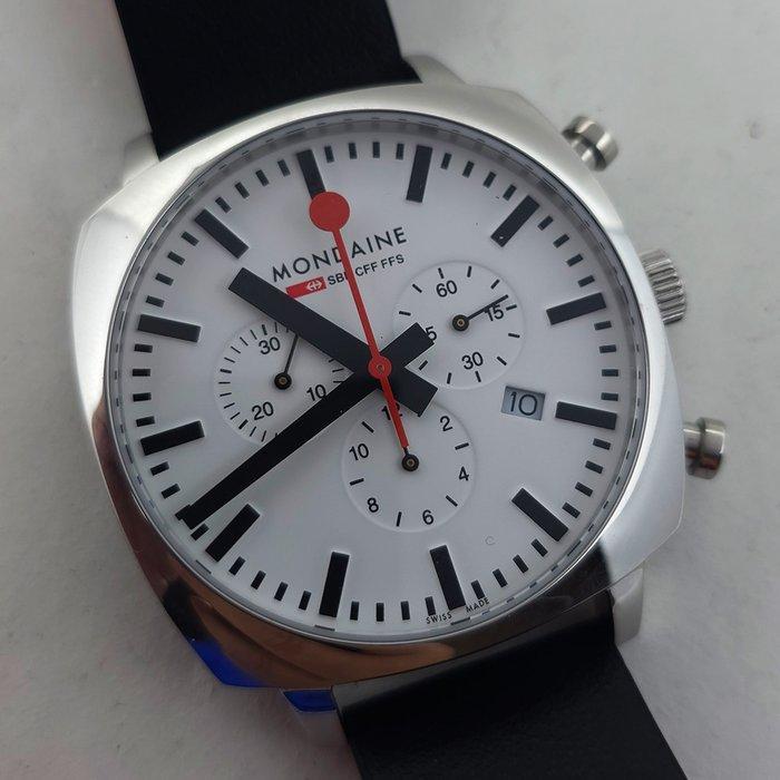 Mondaine - Grand Cushion Chrono - MSL.41410.LBV.SET - Homme, Handtassen en Accessoires, Horloges | Heren