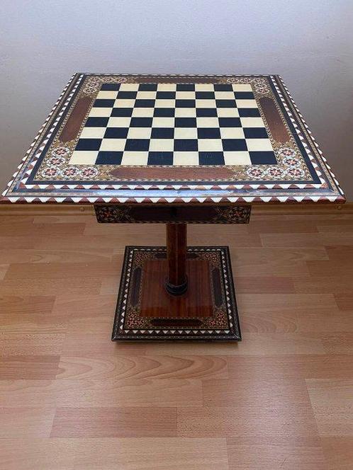 Schaaktafel - Been, parelmoer en hoogwaardige edele, Antiek en Kunst, Curiosa en Brocante