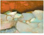 Claude Gaveau (1940) - Barques en bord de mer, Antiek en Kunst