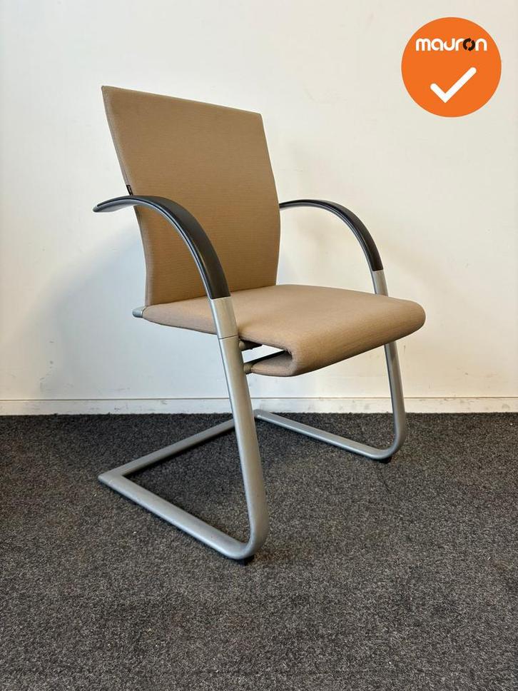 Vergaderstoel - Ahrend - A350 - Beige stoffering - Zilvergri, Zakelijke goederen, Kantoor en Winkelinrichting | Kantoormeubilair en Inrichting