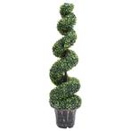 vidaXL Kunstplant met pot buxus spiraal 117 cm groen, Verzenden