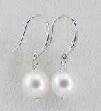 Zonder Minimumprijs - Oorbellen - 18 karaat Witgoud Parel -, Nieuw
