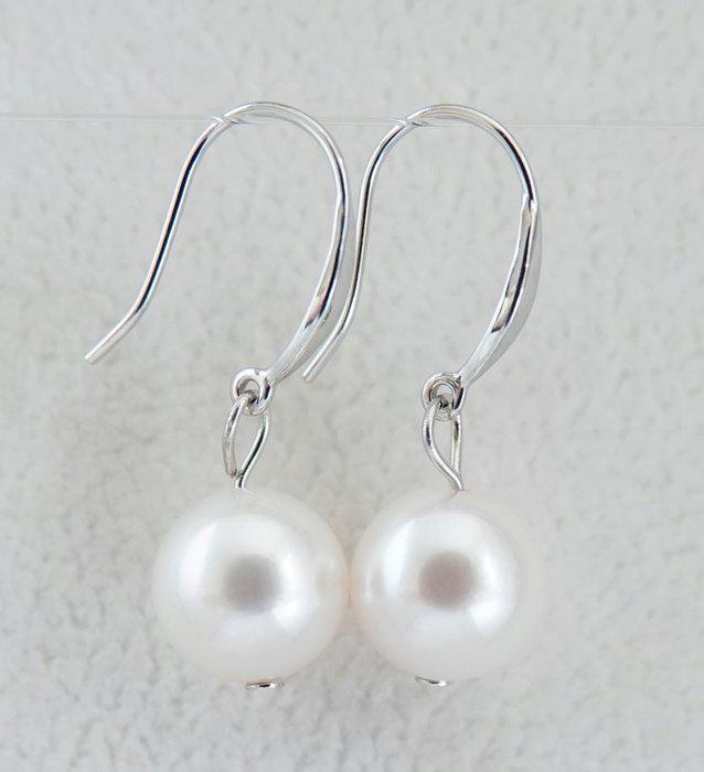 Zonder Minimumprijs - Oorbellen - 18 karaat Witgoud Parel -, Handtassen en Accessoires, Oorbellen